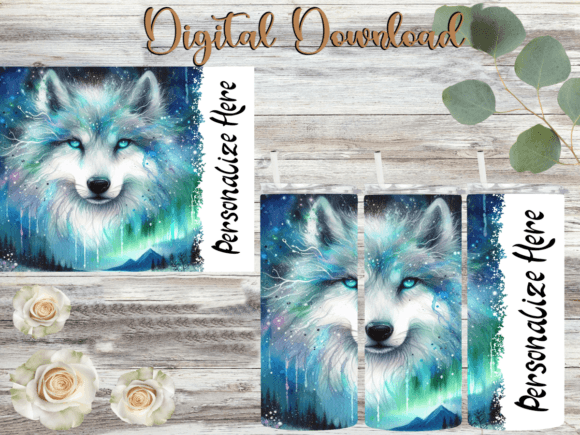 Aura Wolf Personalized Tumbler: Graphics & Tumbler Wraps