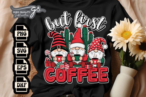 But First Coffee Merry Xmas SVG: Festive Graphics for Local Crafts & Branding