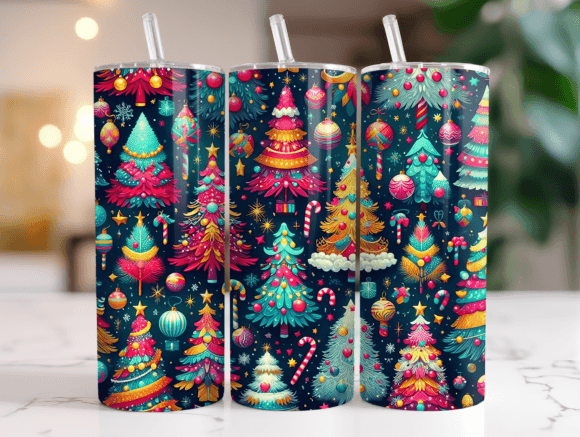 Christmas Scene Winter 20oz Tumbler Wrap Graphics