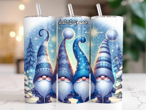 Let It Snow Christmas 20oz Tumbler Wrap Graphics