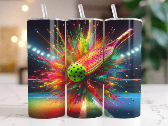Pickleball 20 Oz Tumbler Sublimation Graphics