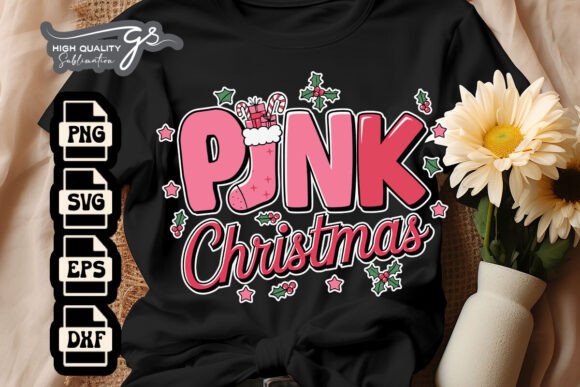 Pink Xmas Love Pink Xmas SVG: Graphics for Crafts