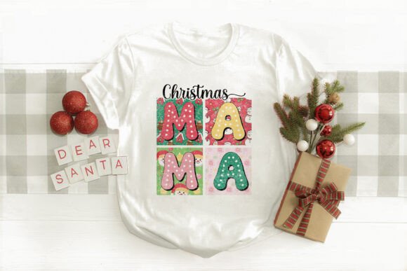 Retro Christmas Mama PNG Sublimation Graphics